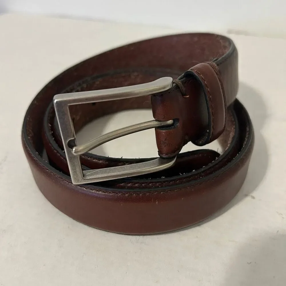 Damen+Hastings Brown Genuine Leather Dress Belt Men's Large 38-40” Classic